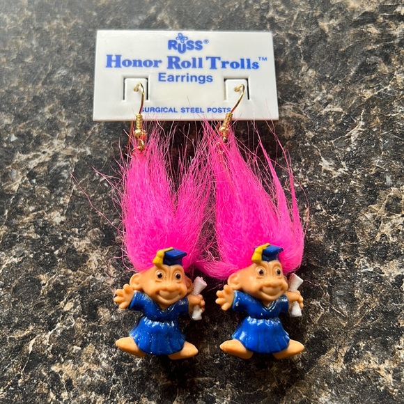 Original vintage Russ Trolls Earrings - Picture 1 of 1